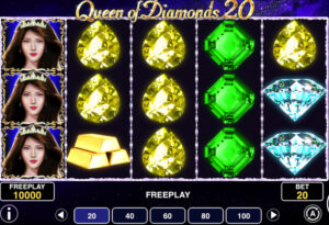 Queen of Diamonds 20 slot demo - 1spin4win