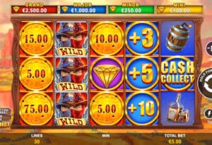 Silver Bullet Bandit Cash Collect slot demo - Playtech
