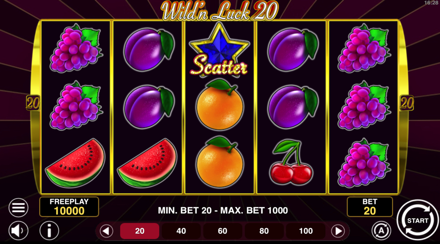 Wild'n Luck 20 slot demo - 1spin4win