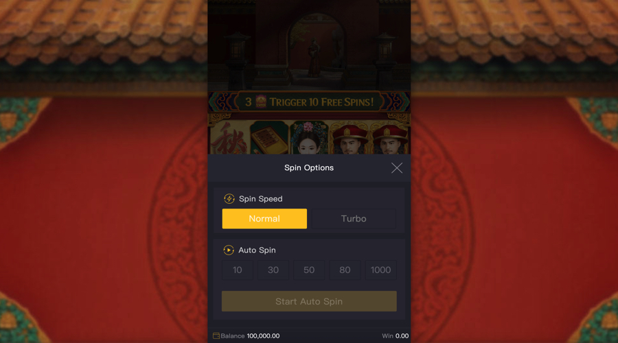 Emperor’s Favour spin options
