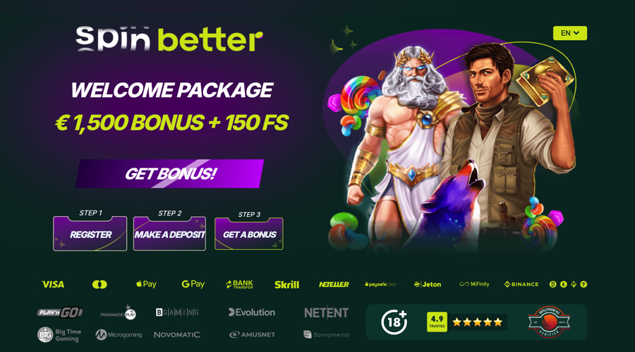 SpinBetterin tervetuliaisbonus