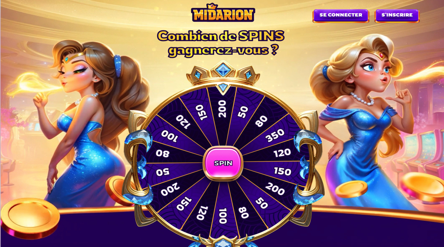 Wheel of Fortune 350 Free Spins - Midarion Casino