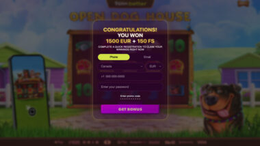 150 free spins in Dog House slots