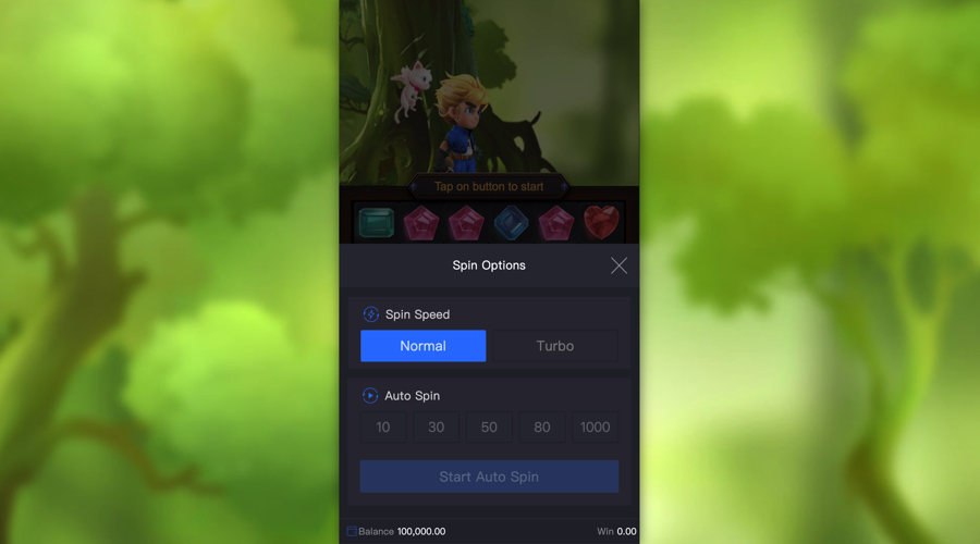 Gem Saviour spin options