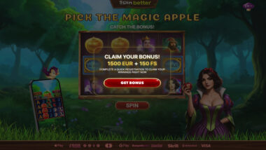 150 free spins in Magic Apple slots
