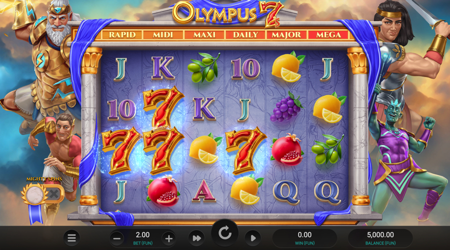 Olympus 7's Dream Drop slot demo - Hacksaw Gaming
