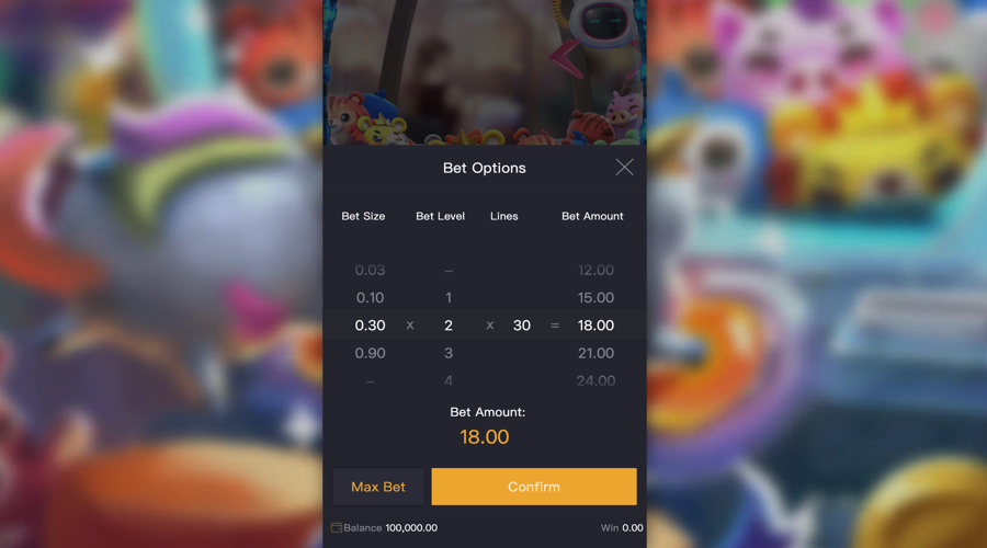 Plushie Frenzy spin options