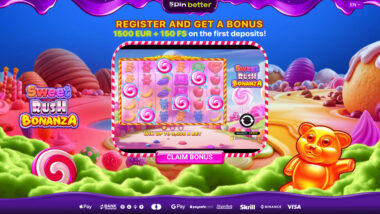 150 free spins in Sweet Rush Bonanza slots