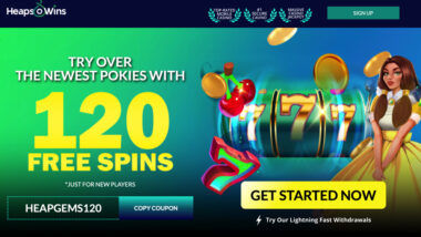 120 Free Spins on Pokies