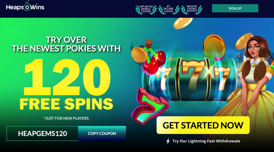 120 Free Spins on Pokies