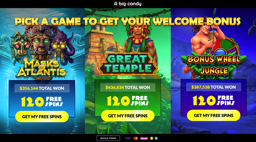 A Big Candy Casino multitilbudsbonuskoder