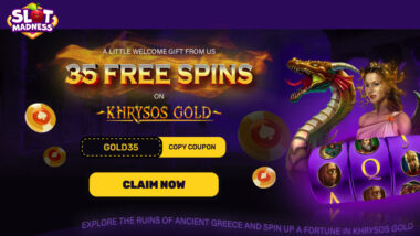 35 Free Spins Bonus Code on Khrysos Gold Slots