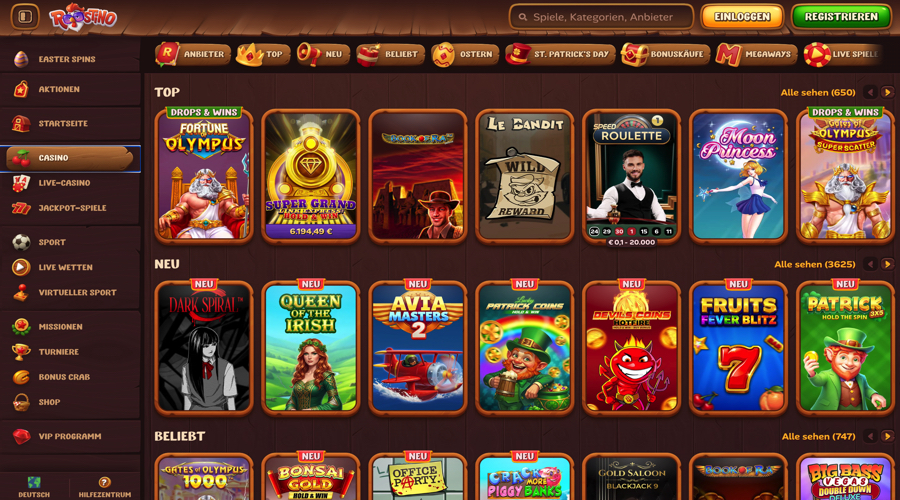 Roostino Casino Promos for EU players