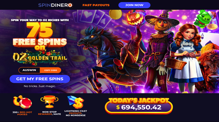 spin dinero oz trail bonus code