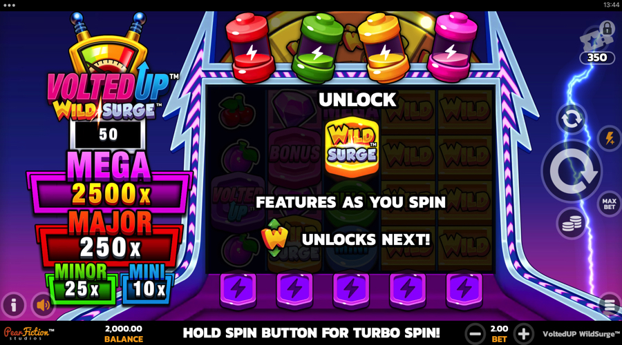 Volted Up Wild Surge slot demo - Pear Fiction