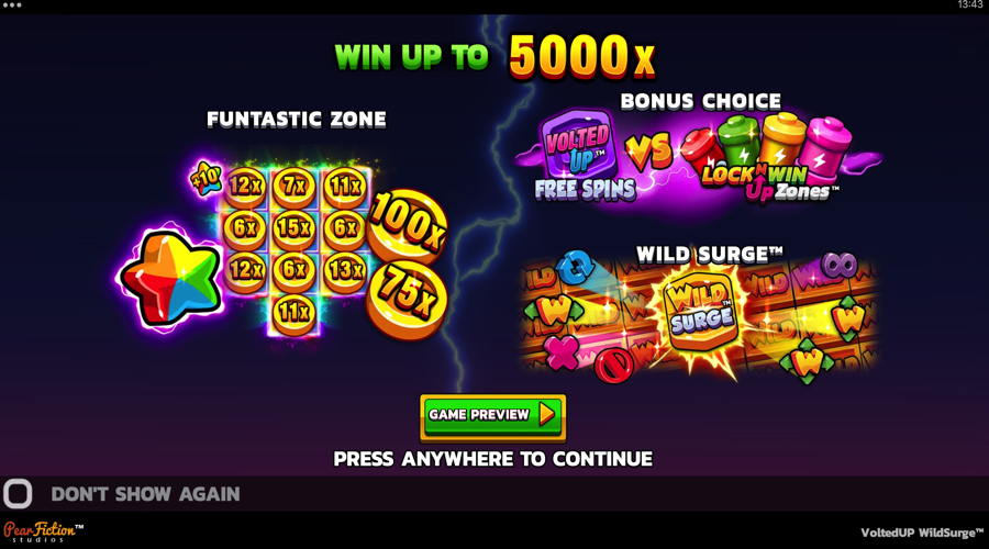 Volted Up Wild Surge slot features