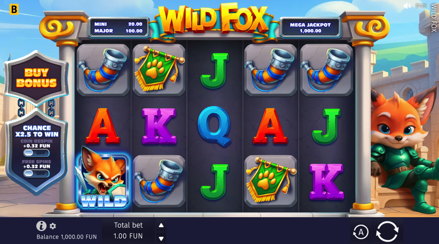 Demo della slot video Wild Fox - BGaming