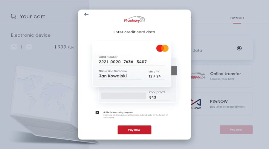 Przelewy24 payment method