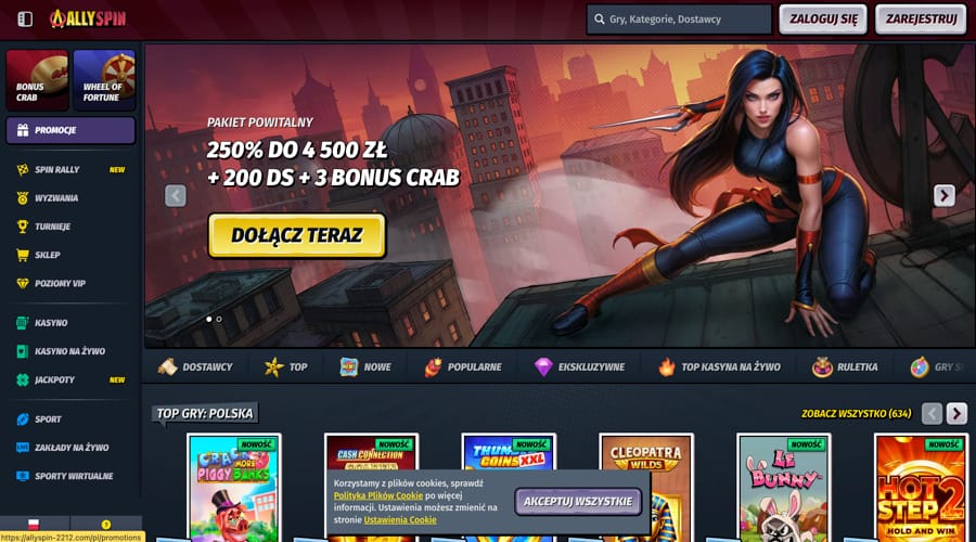 AllySpin Casino PLN bonus