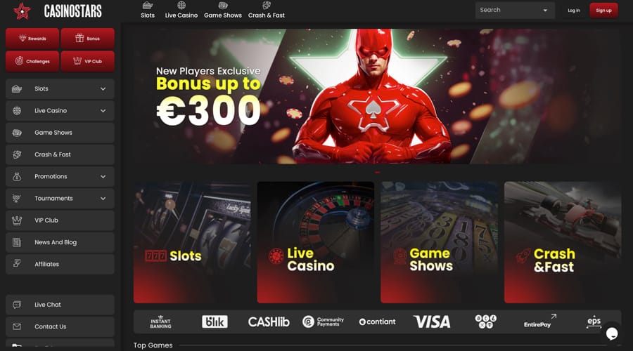 Casino Stars CHF bonus