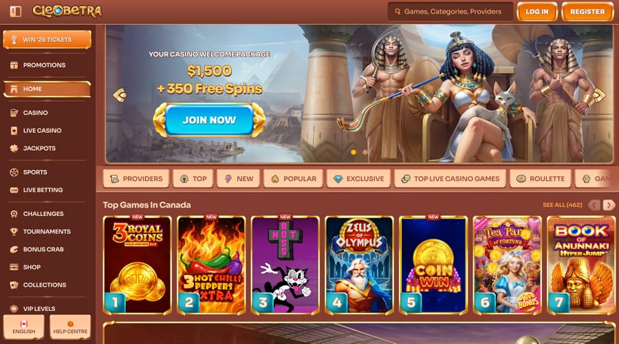 Cleobetra Casino CAD Bonus