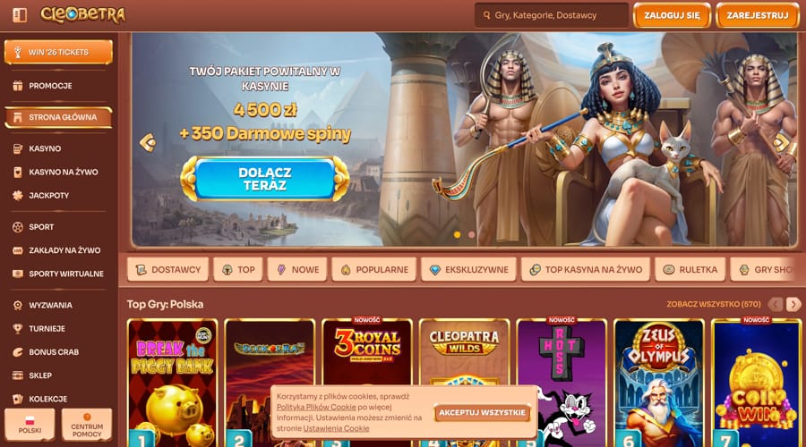 Cleobetra Casino PLN bonus
