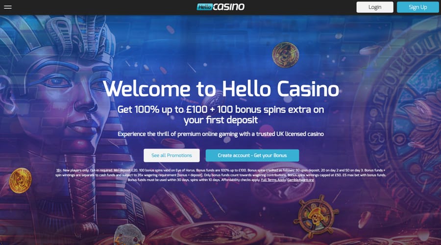 Hello Casino GBP bonus