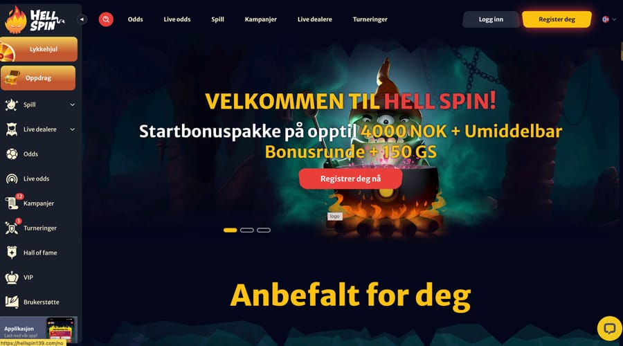 Hellspin Casino NOK kr Bonus