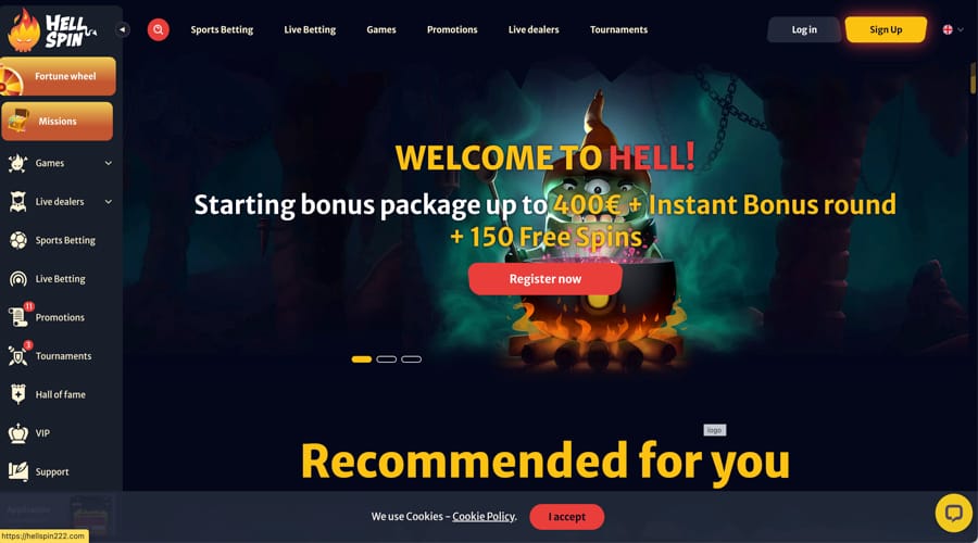 Hellspin Casino SEK bonus