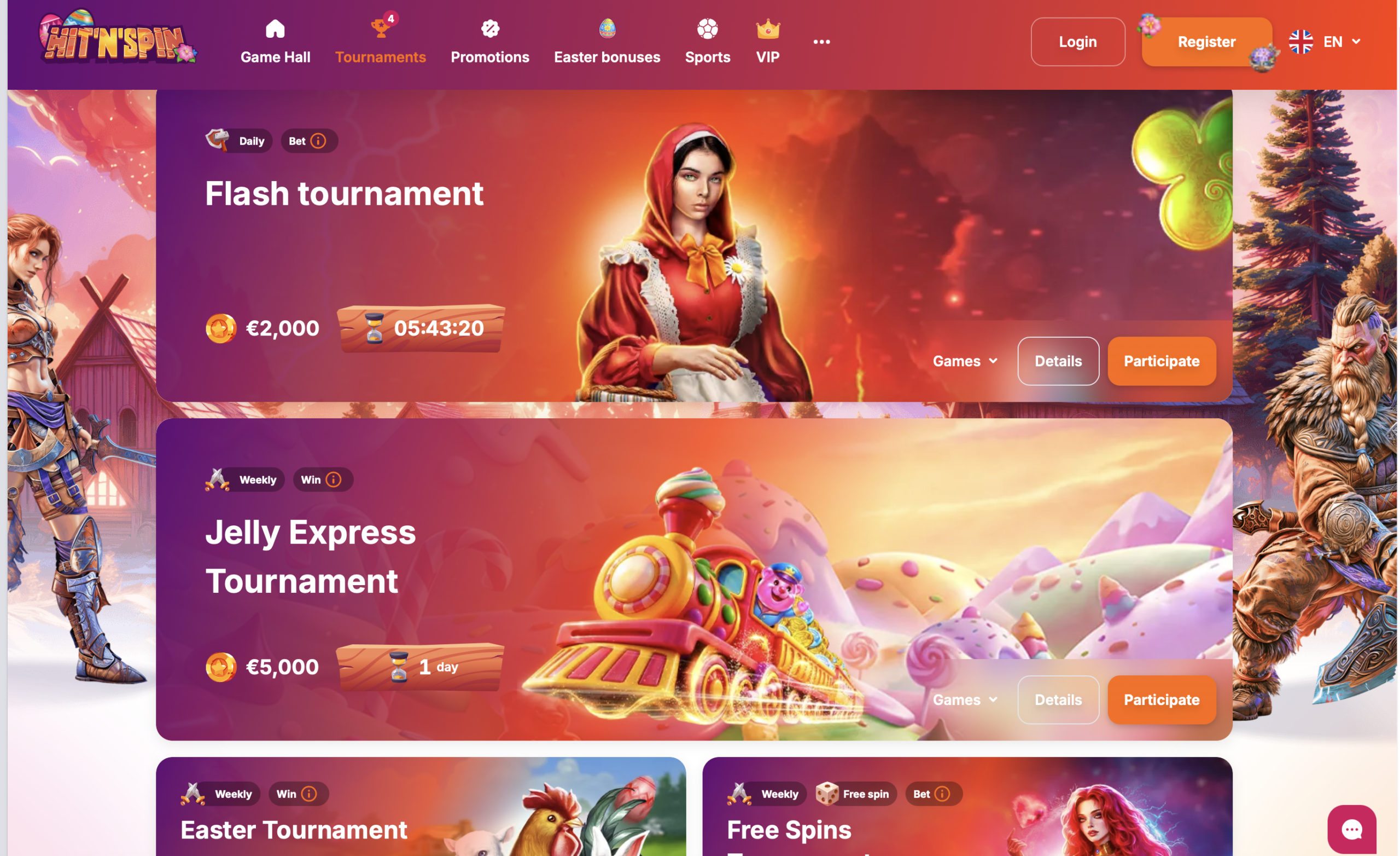 Hit'n Spin casino lobby 2