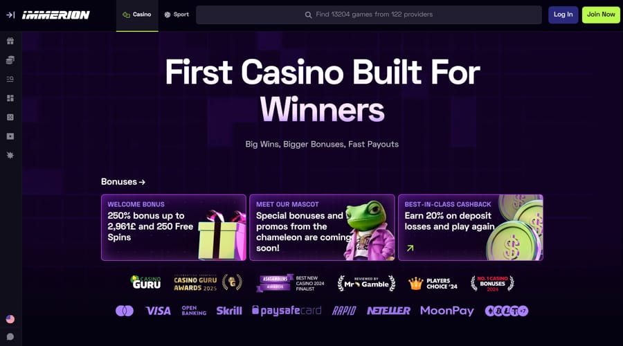 Immerion Casino GBP bonus