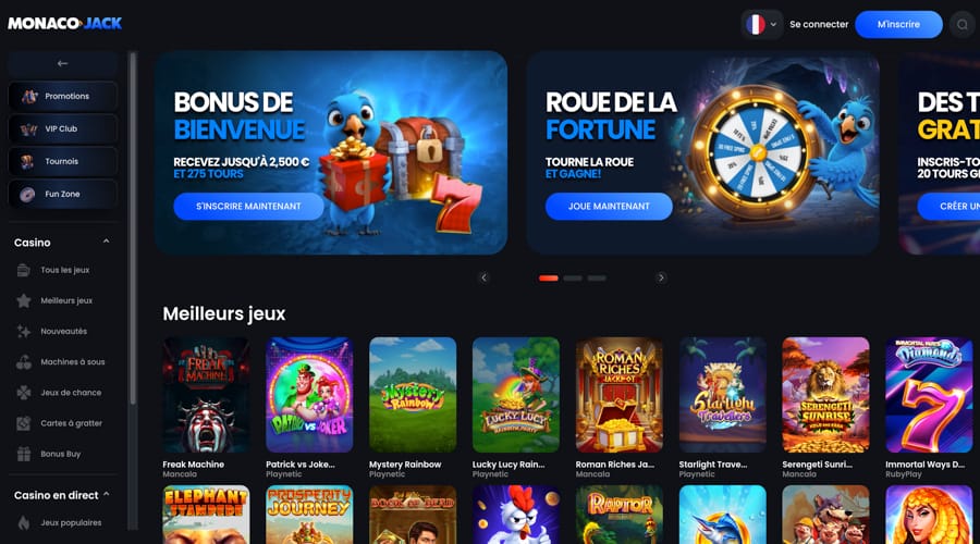 Monaco Jack Casino CHF bonus