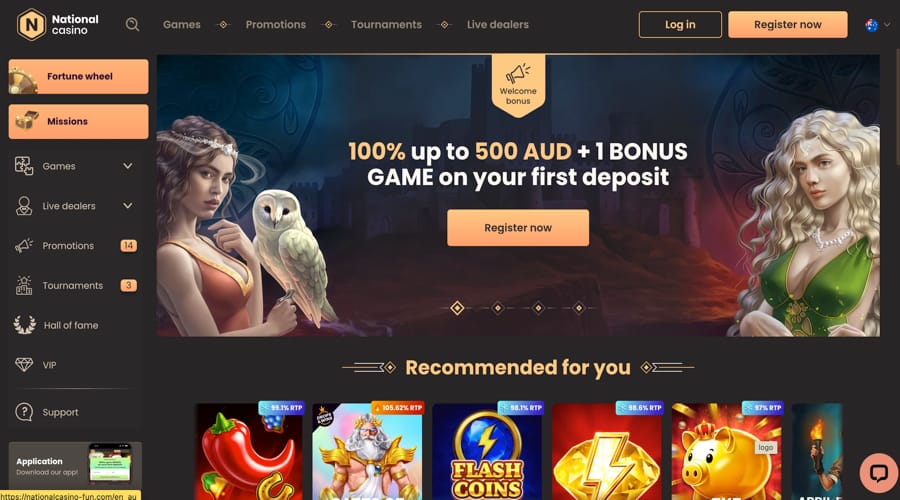 National Casino AUD Bonus