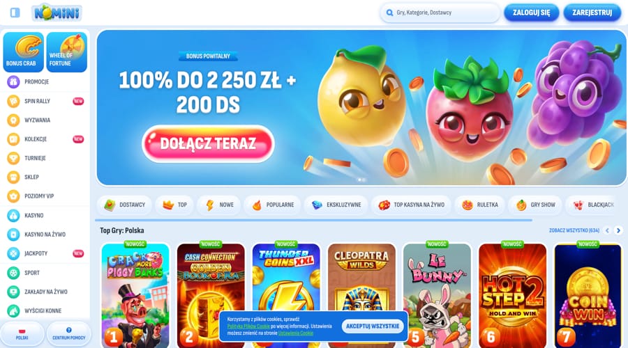 Nomini Casino PLN bonus