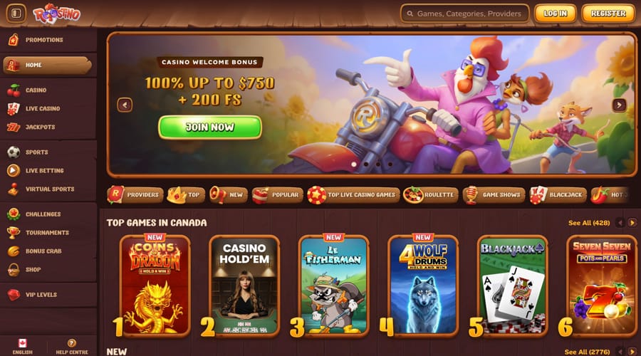 Roostino Casino CAD Bonus