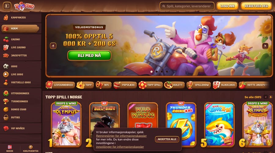 Roostino Casino NOK kr Bonus