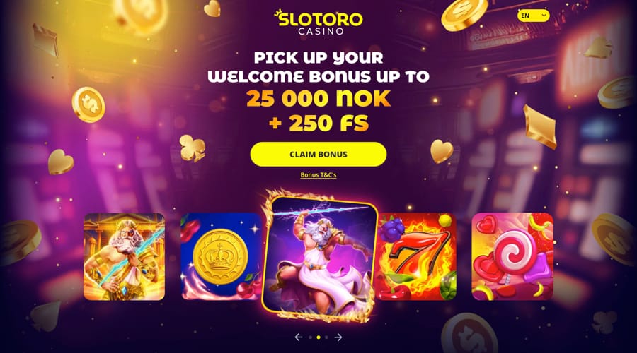 Slotoro Casino NOK kr Bonus