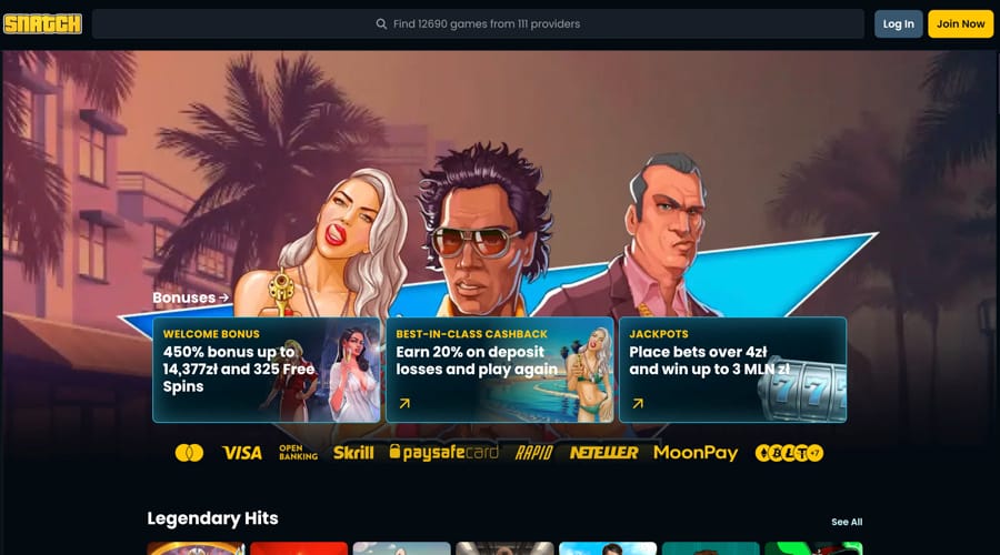 Snatch Casino PLN bonus