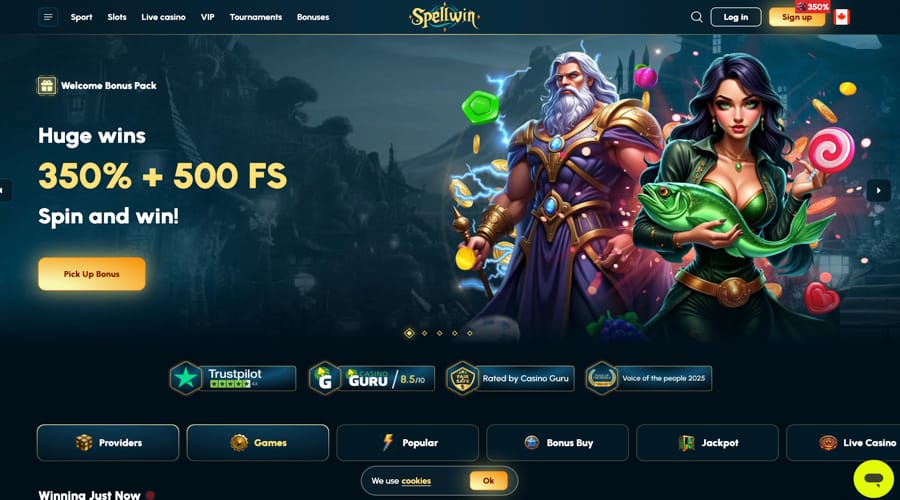 Spellwin Casino CAD Bonus