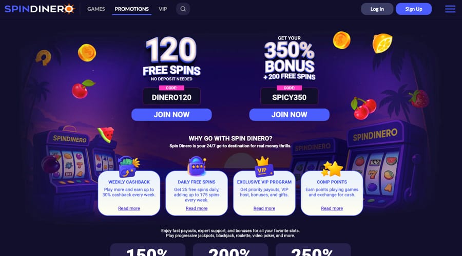 Spin Dinero Casino AUD Bonus