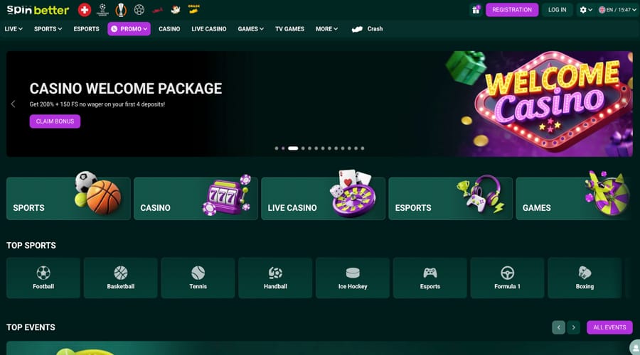 SpinBetter Casino CHF bonus