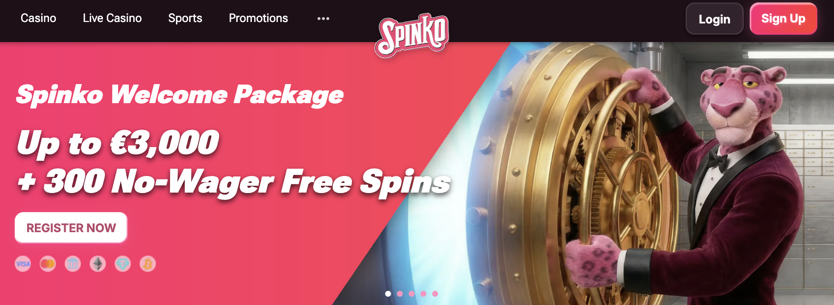 Spinko welcome bonus