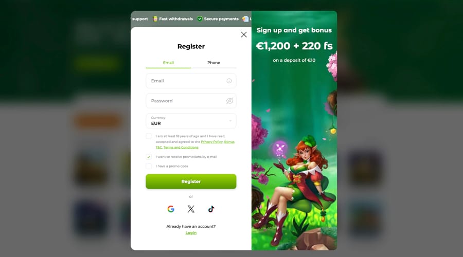 Verde Casino SEK bonus