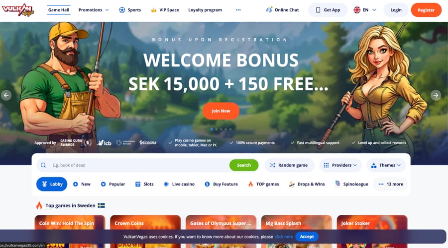 Vulkan Vegas Casino SEK bonus