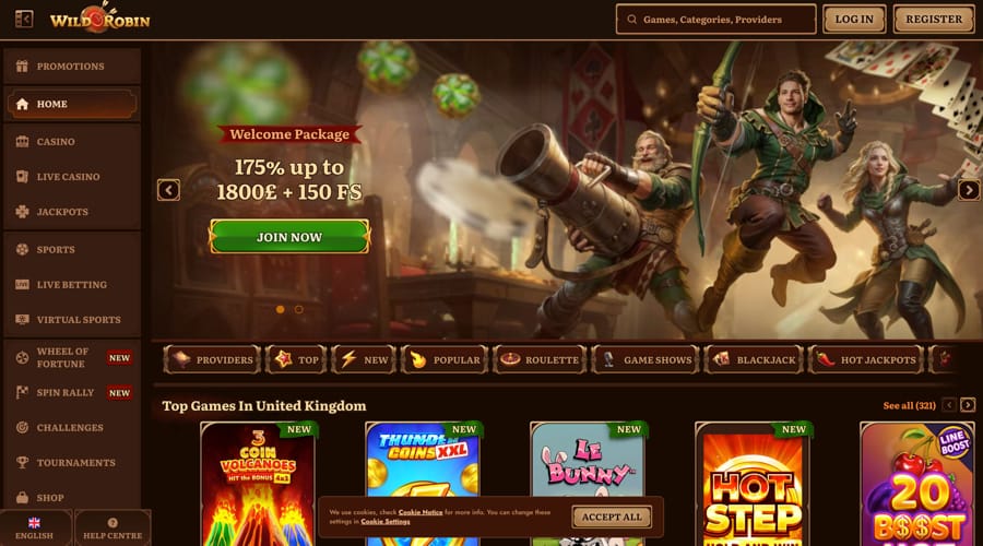 Wild Robin GBP bonus
