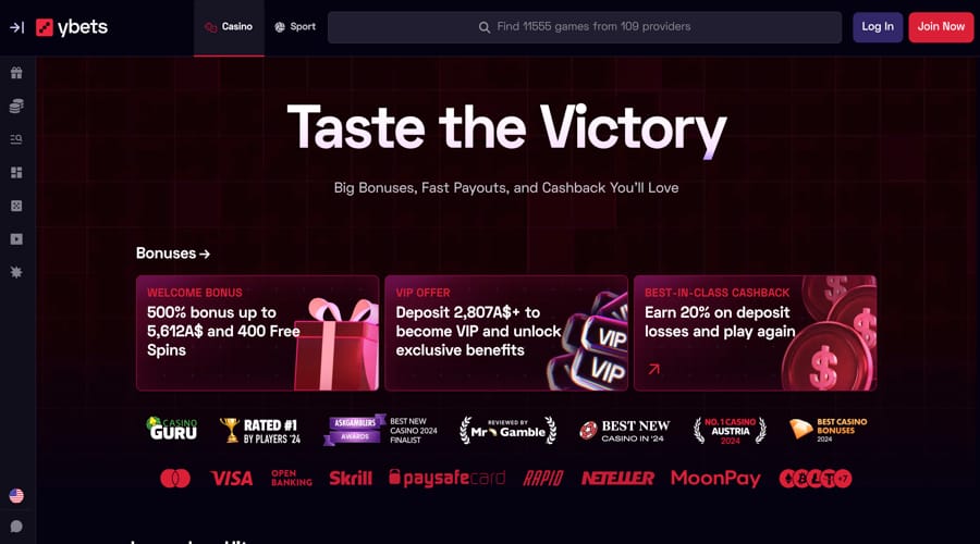 YBets Casino AUD Bonus
