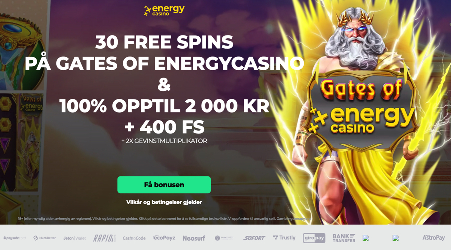 30 Free Spins on Gates of Energy Casino