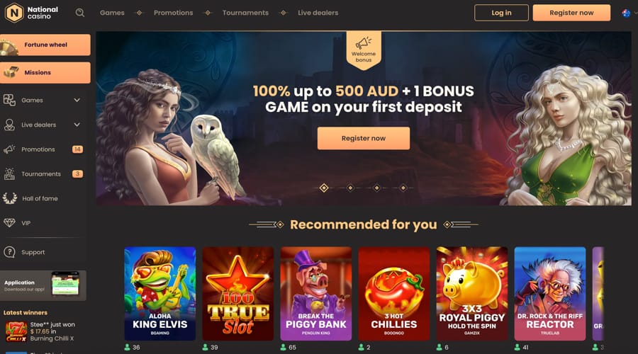 National Casino AUD Bonus