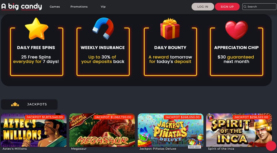 Codici promozionali Big Candy NZ