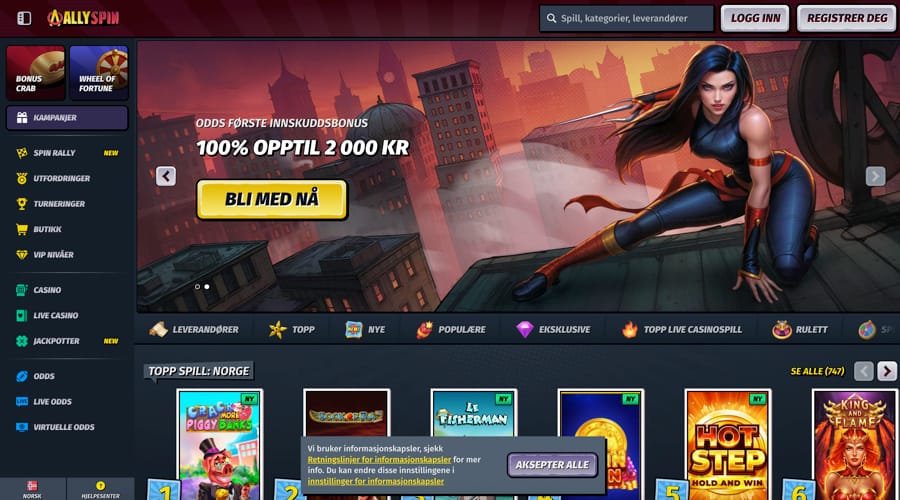 AllySpin Casino NOK/kr bonus